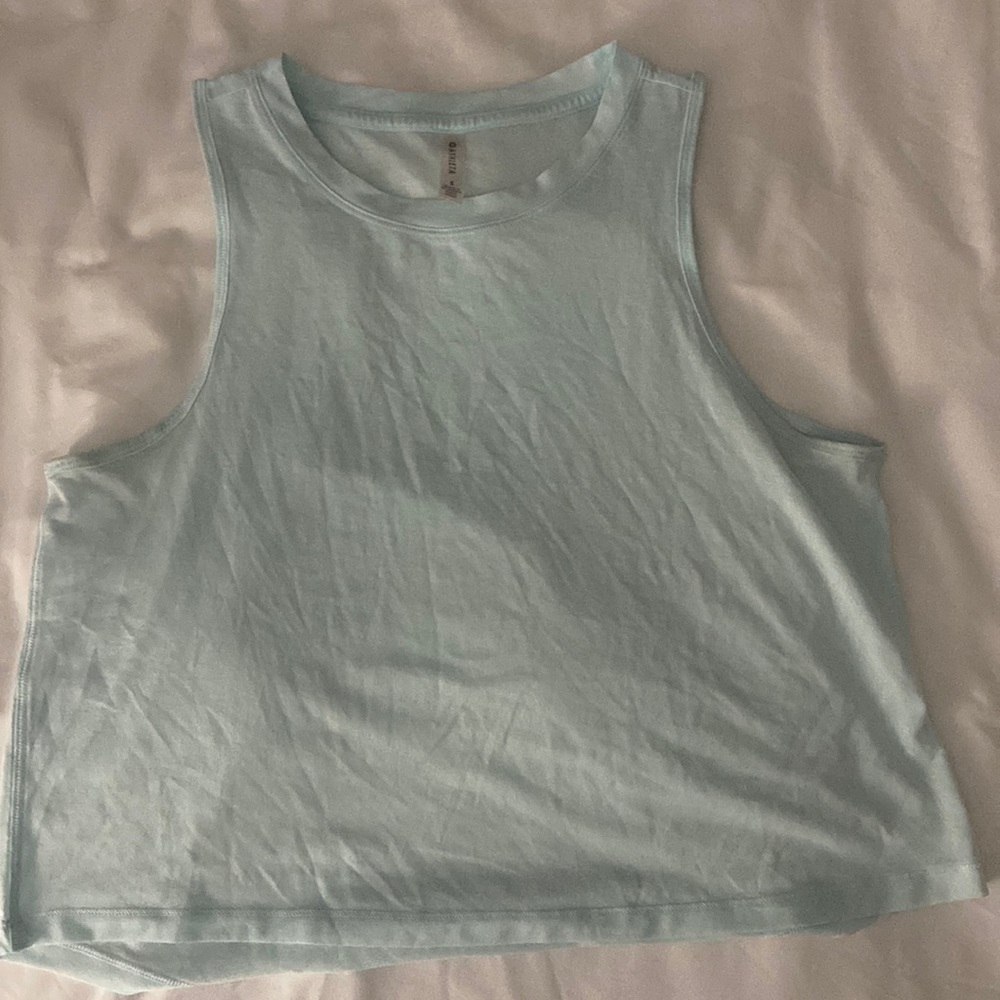 Light blue Athleta cropped tank